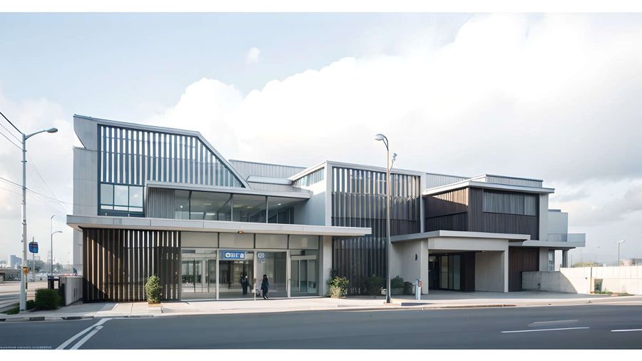 Render fasad bangunan komersial hasil desain PT. WIN